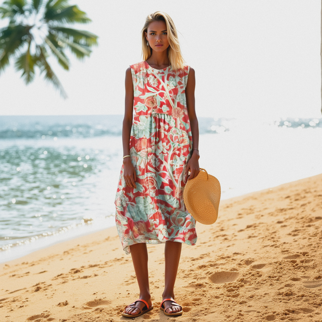 Women’s Vintage Floral Wrap Dress | Lightweight Cotton Summer Dress for Everyday Wear