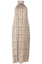 Women’s Halter Summer Dress with Print | Ibiza Style Lightweight Dress for Holidays & Festivals