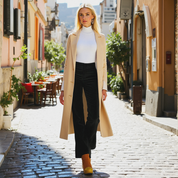 Women’s High Waisted Flare Trousers | Soft Stretch Summer Pants for Everyday & Smart Casual Wear